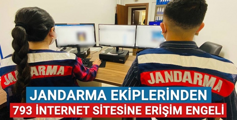 Denizli'de Jandarma'dan 793 internet sitesine erişim engeli!