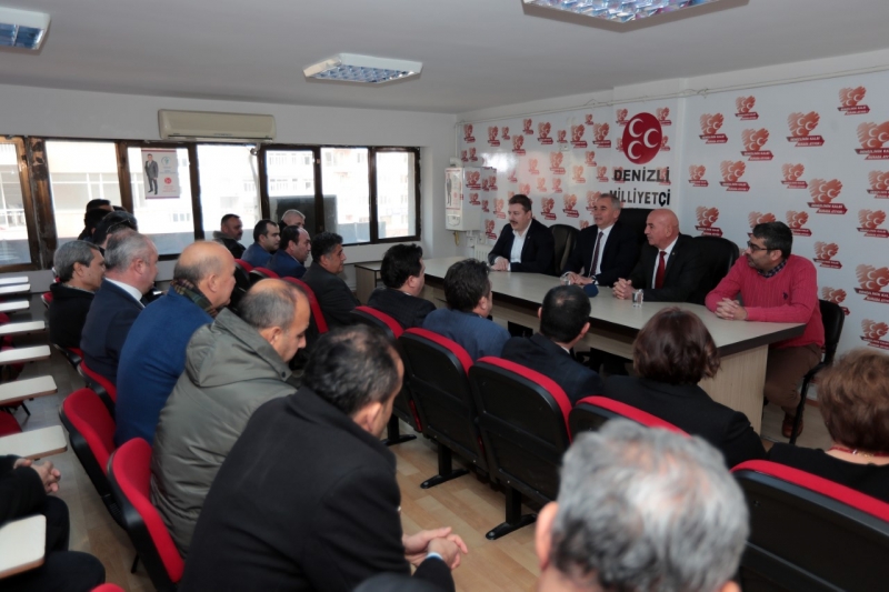 AK Parti Denizli İl Başkanı Filiz ve Başkan Zolan'dan MHP'ye Ziyaret