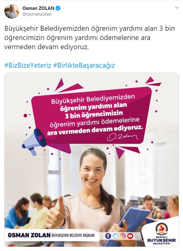 Büyükşehir öğrenim yardımlarında kesinti yok