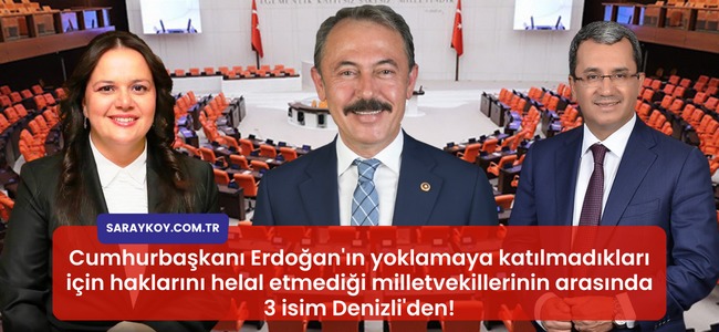 Cumhurbaşkanı Erdoğan'ın yoklamaya katılmadıkları için haklarını helal etmediği milletvekillerinin arasında 3 isim Denizli'den!