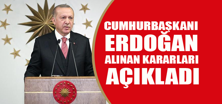 Cumhurbaşkanı Recep Tayyip Erdoğan, kabine toplantısı sonrası açıklamalarda bulundu