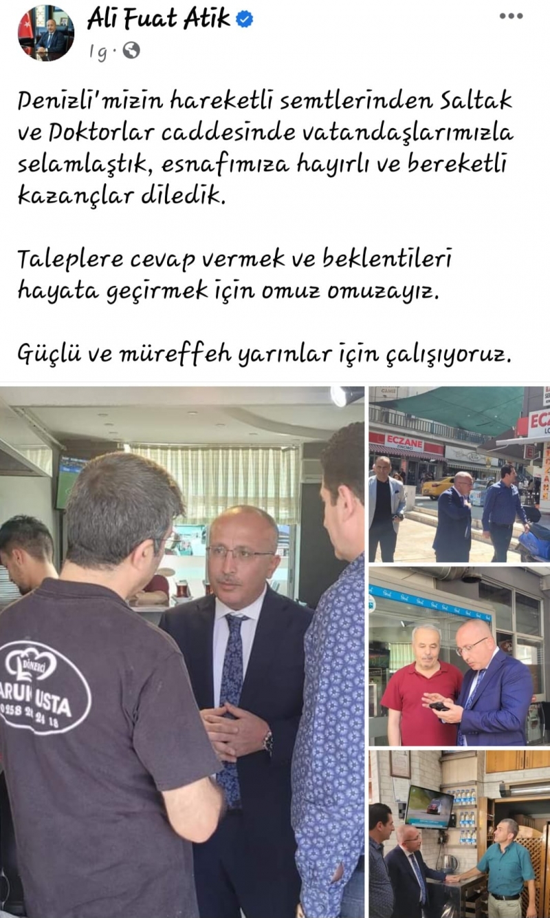 Cumhuriyet Halk Partisi Denizli İl Başkanı Ali Osman Horzum, Vali Ali Fuat Atik’in AKP il Başkanı ile birlikte esnaf ziyareti yapmasına tepki gösterdi.