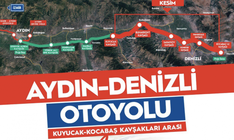 Denizli-Aydın Otoyolu 89 kilometrelik kısmı bugün açıldı! 