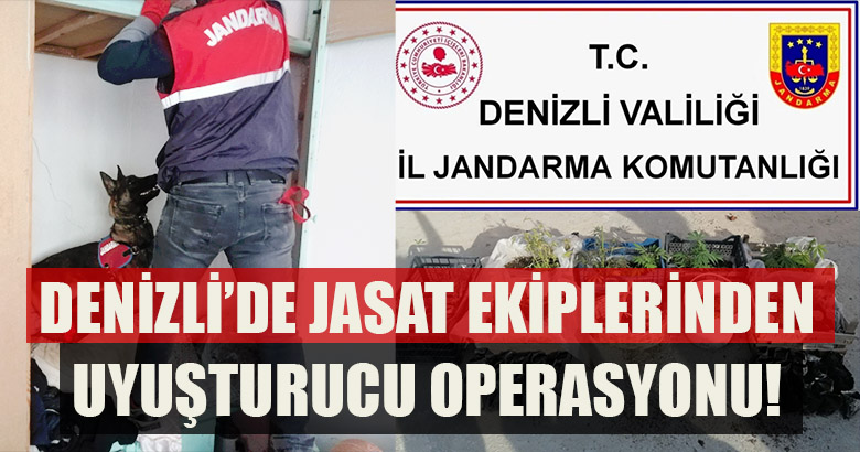 DENİZLİ'DE JASAT EKİPLERİNDEN UYUŞTURUCU OPERASYONU!