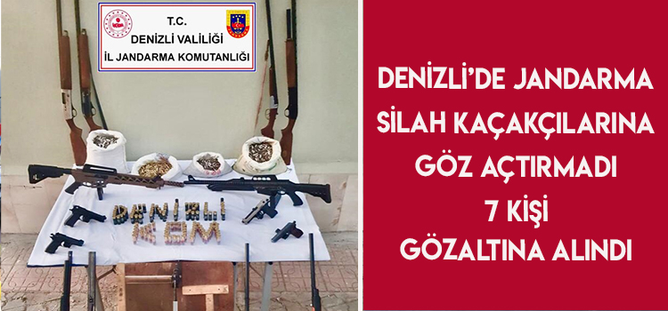 Denizli'de Silah Kaçakçılarına Operasyon: 7 Gözaltı
