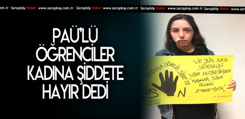 PAÜ Bekilli MYO Öğrencileri “Kadına Yönelik Şiddete Hayır” Dedi
