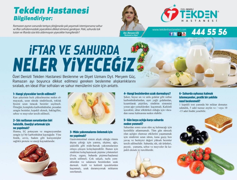 RAMAZAN AYI BOYUNCA BESLENME ALIŞKANLIKLARI NASIL OLMALI?