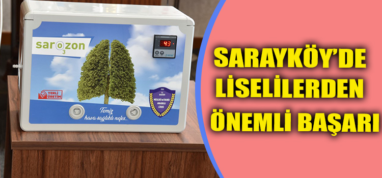 Sarayköy Meslek Lisesi öğretmenleri ozon makinesi üretti
