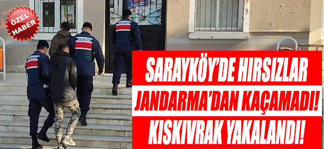 Sarayköy'de hırsızlar Jandarma'dan kaçamadı kıskıvrak yakalandı!