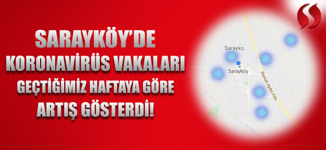 Sarayköy'de koronavirüs vakaları geçtiğimiz haftaya göre artış gösterdi!