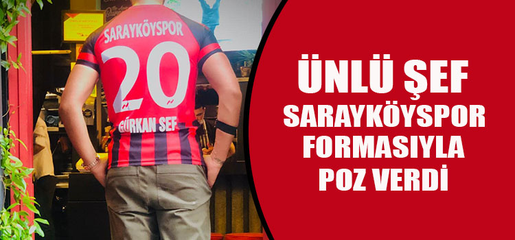 SARAYKÖYSPOR FORMASINI GİYEREK POZ VERDİ 