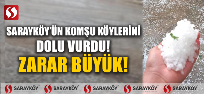 Sarayköy'ün komşu köylerini dolu vurdu! Zarar büyük!