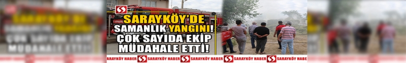 SON DAKİKA! Sarayköy'de samanlık yangını! Çok sayıda ekip müdahale etti!