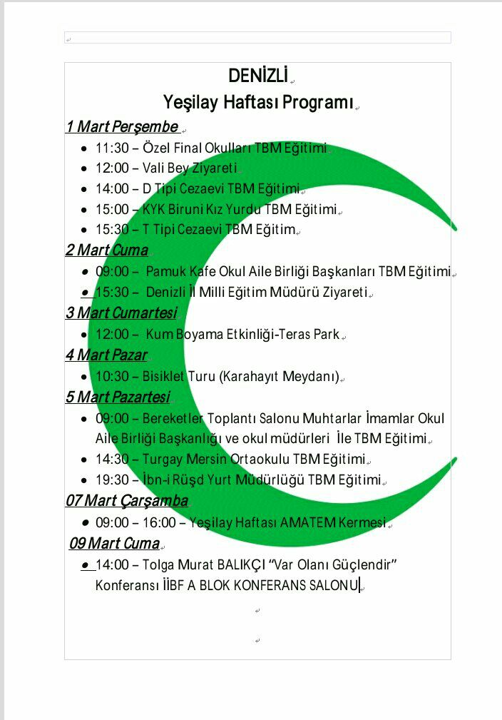 Yeşilay Denizli Şube Başkanı Bünyamin YAKAR  “Bağımlılıklarla mücadele için bir nedenimiz var”