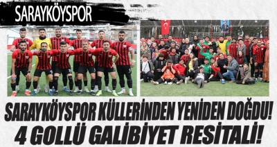 Sarayköyspor'dan 4 gollü galibiyet resitali!