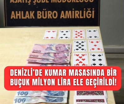 1 buçuk milyonluk kumar masasına baskın! 3 kişi yakayı ele verdi! 