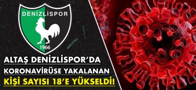 Altaş Denizlispor'da koronavirüse yakalanan kişi sayısı 18'e yükseldi!