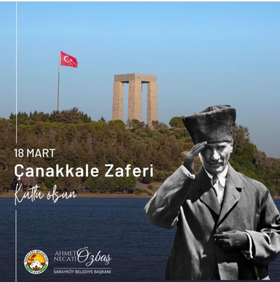 Başkan Özbaş Çanakkale Zaferinin 109. yıl dönümünü kutladı! 