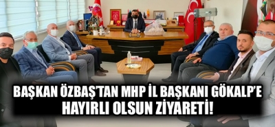 Başkan Özbaş’tan MHP İl Başkanı Gökalp’e hayırlı olsun ziyareti!
