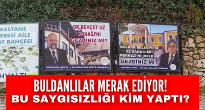 Buldan Belediye Başkanı Şevik'in afişine karalamayı kim yaptı?