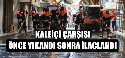 Büyükşehir'den tarihi Kaleiçi Çarşısı'nda koronavirüs mesaisi   