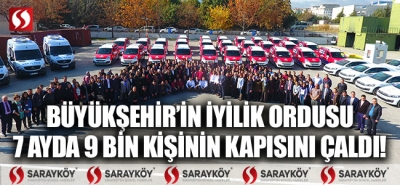 Büyükşehir'in iyilik ordusu 7 ayda 9 bin kişinin kapısını çaldı!