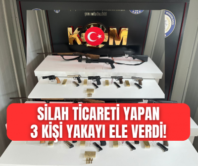 Denizli'de silah ticareti yapan 3 şahıs yakayı ele verdi! 