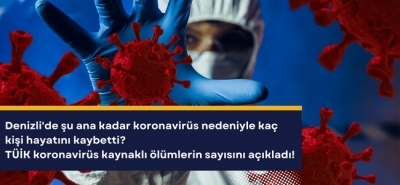 Denizli'de şu ana kadar koronavirüs nedeniyle kaç kişi hayatını kaybetti, TÜİK detaylı şekilde açıkladı!