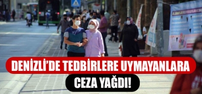 DENİZLİ'DE TEDBİRLERE UYMAYANLARA CEZA YAĞDI!