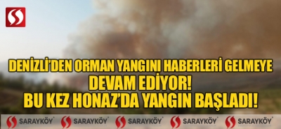 Denizli'den orman yangını haberleri gelmeye devam ediyor! Bu kez Honaz'da yangın başladı!
