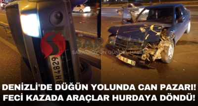 Düğün yolunda facia! Meydana gelen kazada iki araç hurdaya döndü!