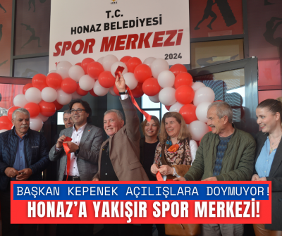 Honaz'a bir örnek proje daha! Spor merkezi kurdelesi CHP İl Başkanı Horzum ve Başkan Yüksel Kepenek eşliğinde kesildi!