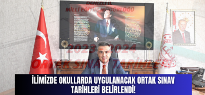 İlimizde Okullarda Uygulanacak Ortak Sınav Tarihleri Belirlendi