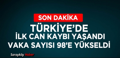 İLK CAN KAYBI YAŞANDI VAKA SAYISI 98'E YÜKSELDİ