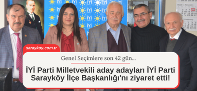 İYİ Parti Milletvekili aday adayları İYİ Parti Sarayköy İlçe Başkanlığı'nı ziyaret etti!