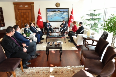 KKTC Bayındırlık ve Ulaştırma Bakanı, Sayın Valimizi Ziyaret Etti