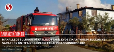 Mahallede bulunan iki katlı müstakil evde çıkan yangın Buldan ve Sarayköy'ün itfaiye ekipleri tarafından söndürüldü!