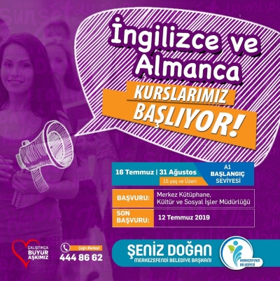 MERKEZEFENDİ’DE İNGİLİZCE VE ALMANCA KURSLARI BAŞLIYOR
