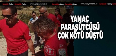 PARAŞÜTÇÜ YERE ÇAKILDI 