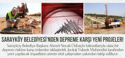 Sarayköy Belediyesi depreme karşı yeni projeler üretiyor!