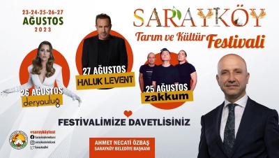 Sarayköy heyecanla beklenen festival için hazırlıklara başladı, sevilen sanatçılar vatandaşalara müzik ziyafeti verecek!