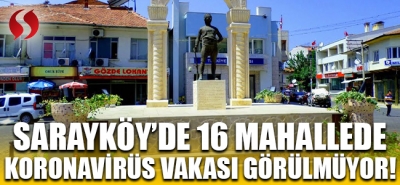 Sarayköy'de 16 mahallede koronavirüs vakası görülmüyor!