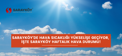Sarayköy'de hava sıcaklığı yükselişe geçiyor, işte Sarayköy haftalık hava durumu!