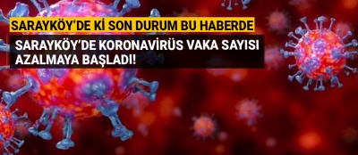 Sarayköy'de koronavirüs vaka sayısı azalışa geçti! Son durum bu haberde...