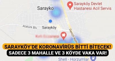 Sarayköy'de koronavirüs bitti bitecek! Sadece 3 mahalle ve 3 köyde vaka var!
