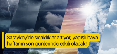 Sarayköy'de sıcaklıklar artıyor, yağışlı hava haftanın son günlerinde etkili olacak!