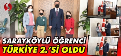 Sarayköylü öğrenci Türkiye 2.'si oldu!