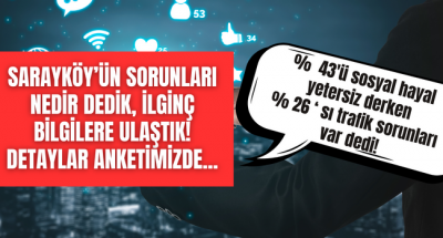 Sarayköy'ün en önemli sorunu nedir? Biz sorduk siz cevapladınız! İşte sizin gözünüzden Sarayköy...