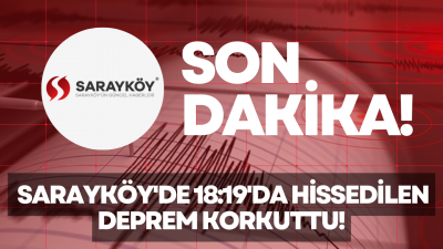 SON DAKİKA! Sarayköy'de 18:19'da hissedilen deprem korkuttu!