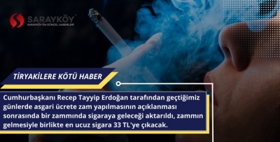 Tiryakilere kötü haber, sigaraya 3,5 TL zam geliyor!